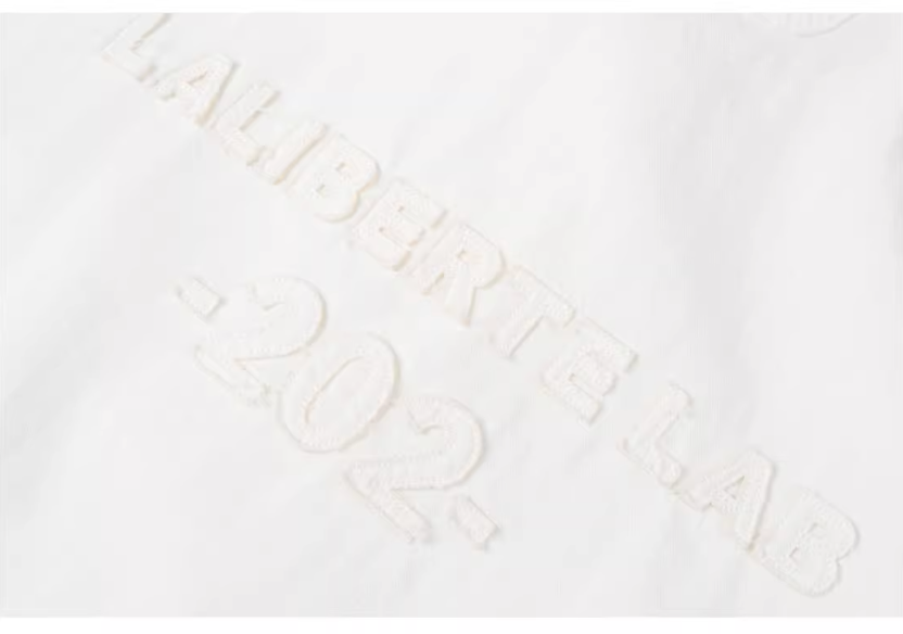 Labt Patch Embroidered Wrinkled Long Sleeve Shirt
