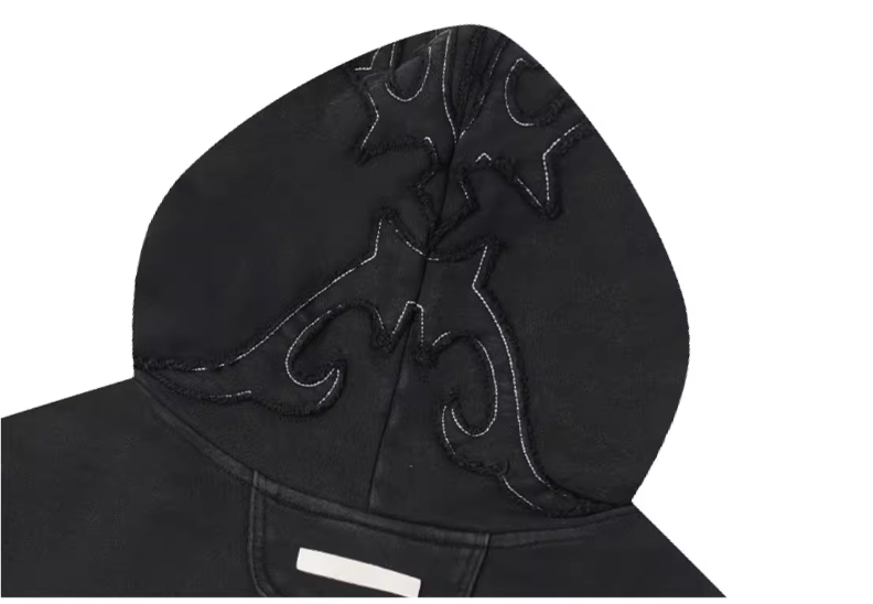 Labt Western Patch Embroidered Hoodie
