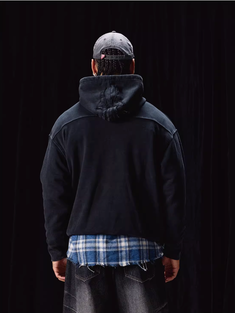 Labt Western Patch Embroidered Hoodie