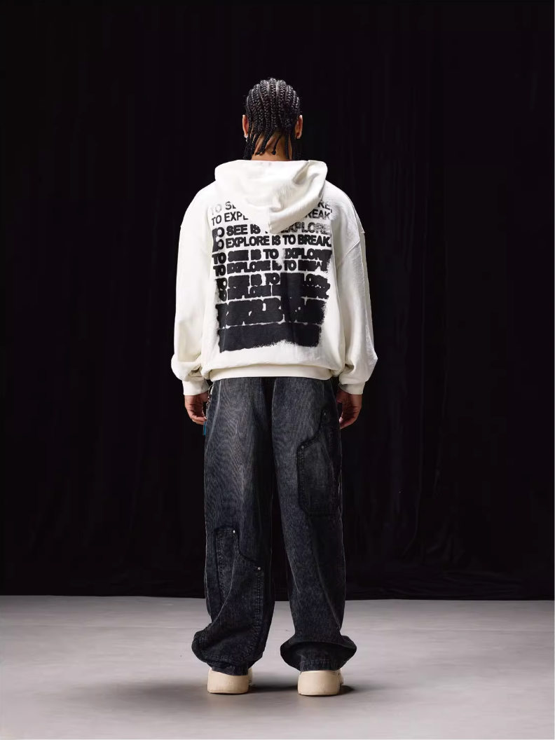 Labt Unreal Font Print Hoodie
