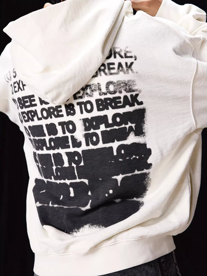 Labt Unreal Font Print Hoodie