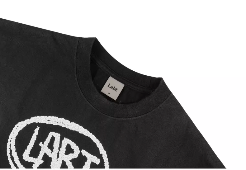 Labt Cracked Print Spray Dirty Washed Faded Tee