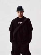 Labt Distressed Holes Logo Print Tee