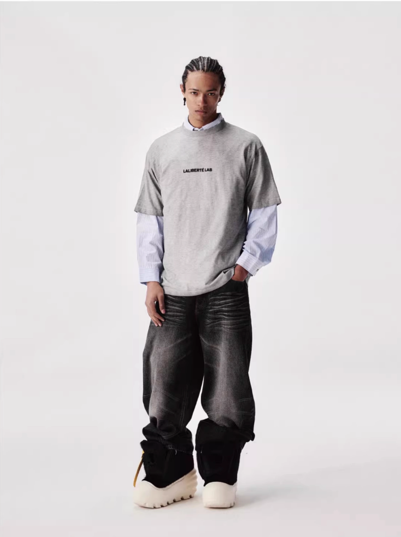 Labt Gradation Print Heather Tee