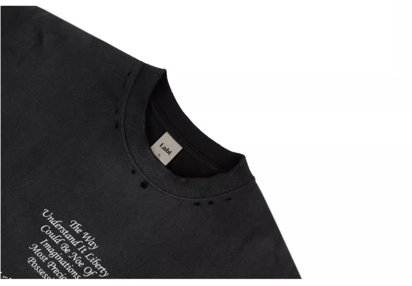 Labt Distressed Holes Dirty Print Tee