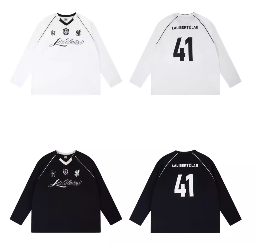 Labt Emblem Patch Mesh Long Sleeve Soccer Jersey
