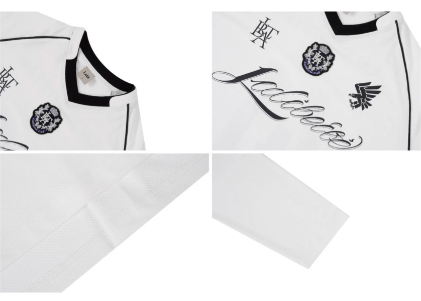 Labt Emblem Patch Mesh Long Sleeve Soccer Jersey