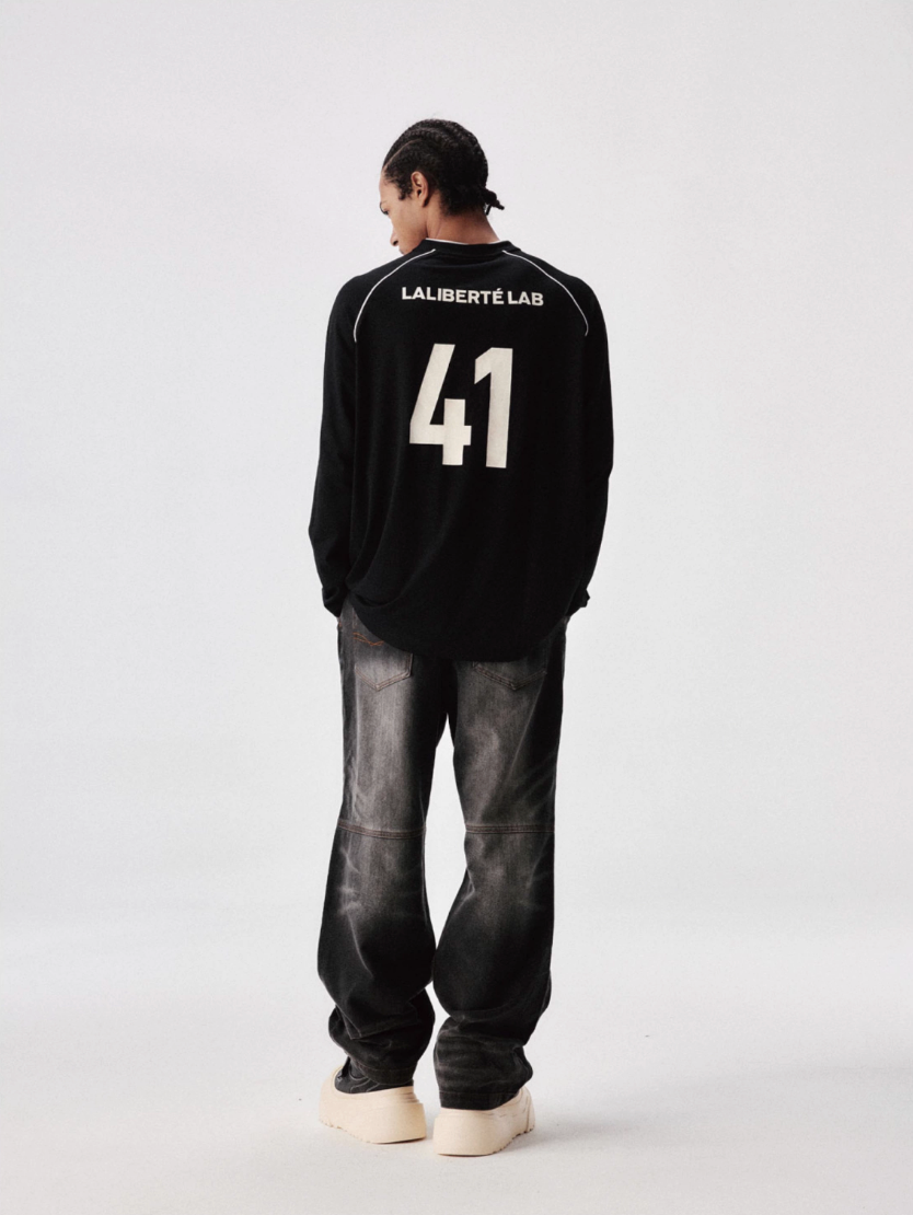 Labt Emblem Patch Mesh Long Sleeve Soccer Jersey