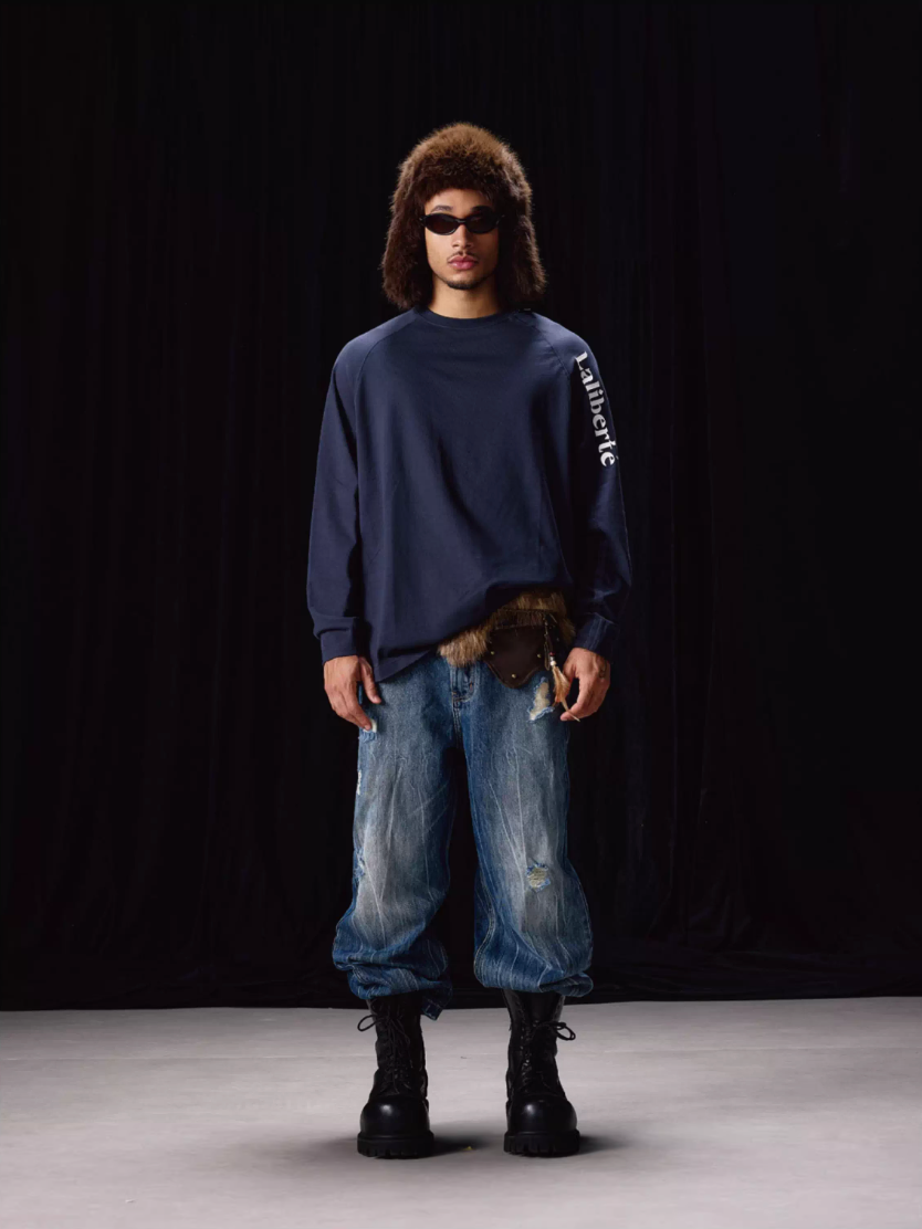 Labt Raglan Structured Long Sleeve Tee