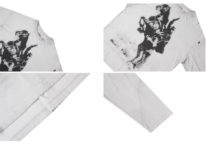 Labt Western Cowboy Print Long Sleeve Tee