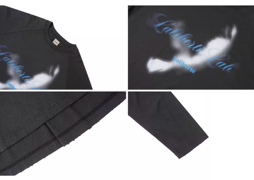 Labt Distressed Raglan Long Sleeve Tee
