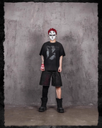 UNDERWATER Night Raven Print Washed Distressed Tee