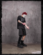 UNDERWATER Night Raven Print Washed Distressed Tee