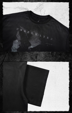 UNDERWATER Night Raven Print Washed Distressed Tee