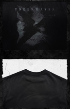 UNDERWATER Night Raven Print Washed Distressed Tee