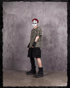 UNDERWATER Handmade Cut Distressed Camouflage Tee