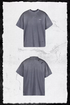 UNDERWATER Handmade Cut Distressed Dust Blue Tee