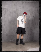 UNDERWATER Fallen Angel Print Distressed Tee