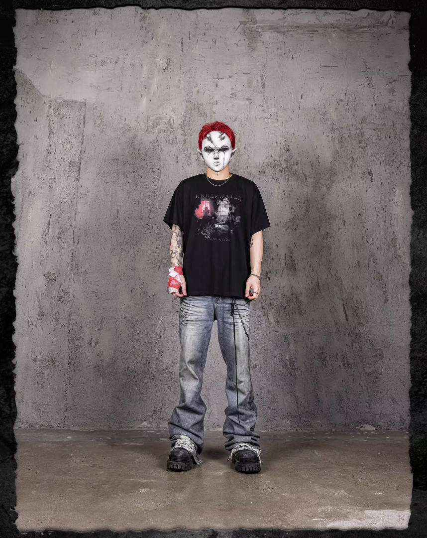 UNDERWATER Demonize Vintage Print Tee