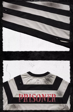 UNDERWATER Jailbird Dirty Dye Cut Distressed Stripe Tee