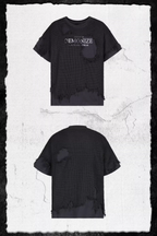 UNDERWATER Ruined Mesh Distressed Layered Tee