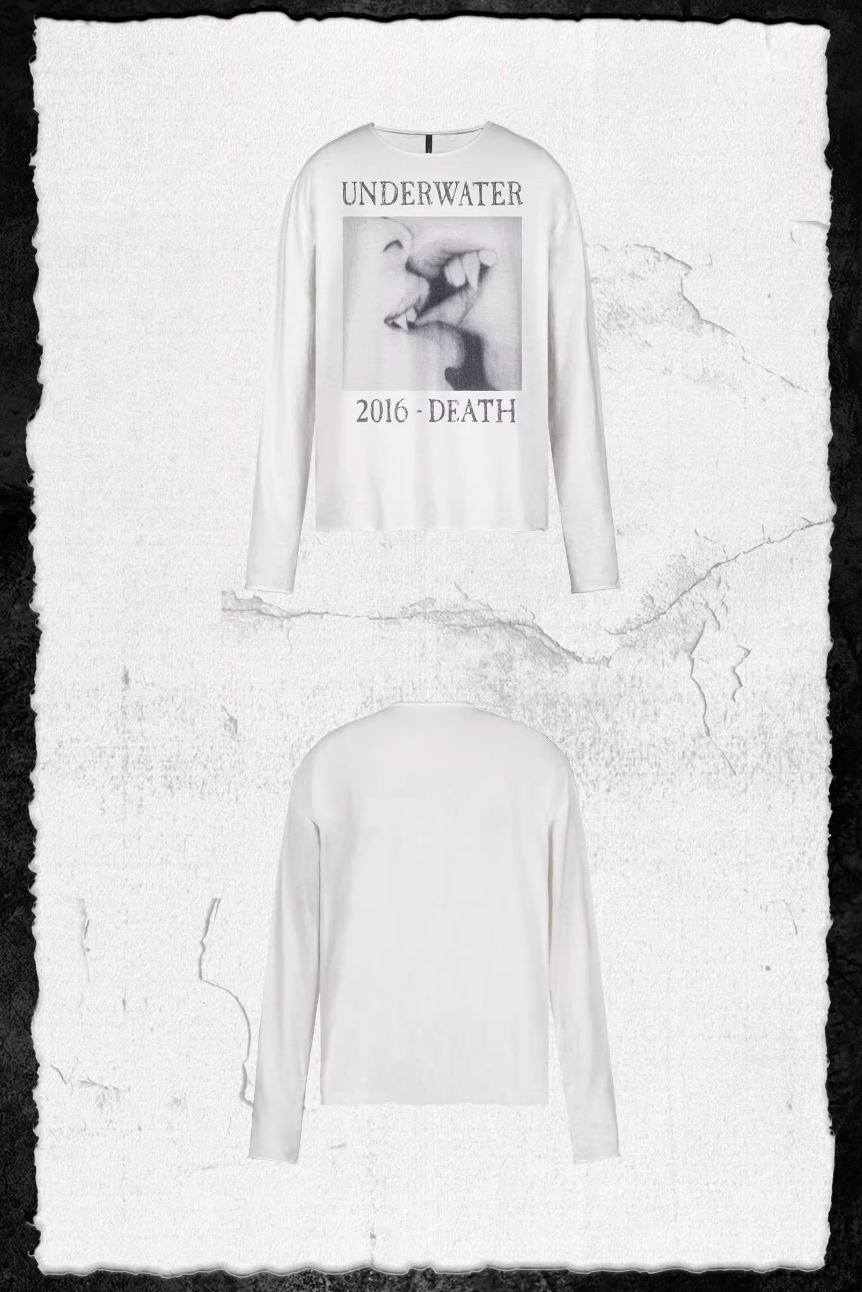 UNDERWATER Devils Kiss Vintage Print Long Sleeve Tee