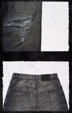 UNDERWATER Dirty Dye Aged Torn Baggy Jeans