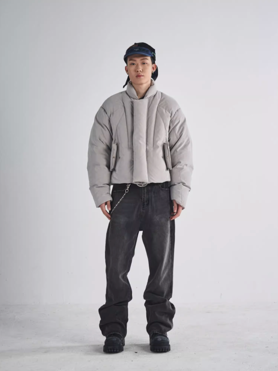 RUSURE Brushed Short Down Jacket