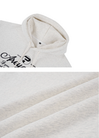 RUSURE Flower Gray Slogan Hoodie