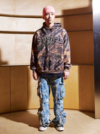 RUSURE Tree Camouflage Logo Patch Embroidered Hoodie