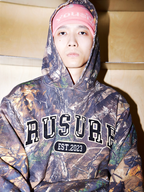 RUSURE Tree Camouflage Logo Patch Embroidered Hoodie