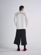 RUSURE Cross Logo Print Long Sleeve Tee