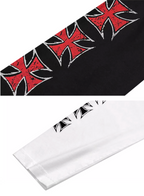 RUSURE Cross Logo Print Long Sleeve Tee