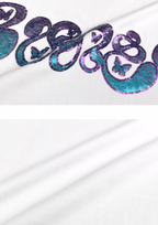 RUSURE Sequins Gradient Logo Tee