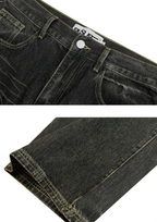 RUSURE Cat Whiskers Washed Jeans