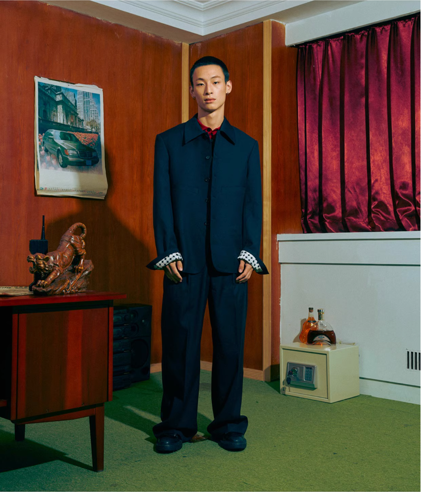 SOD Co. Wool Cubic Cut Suit Jacket