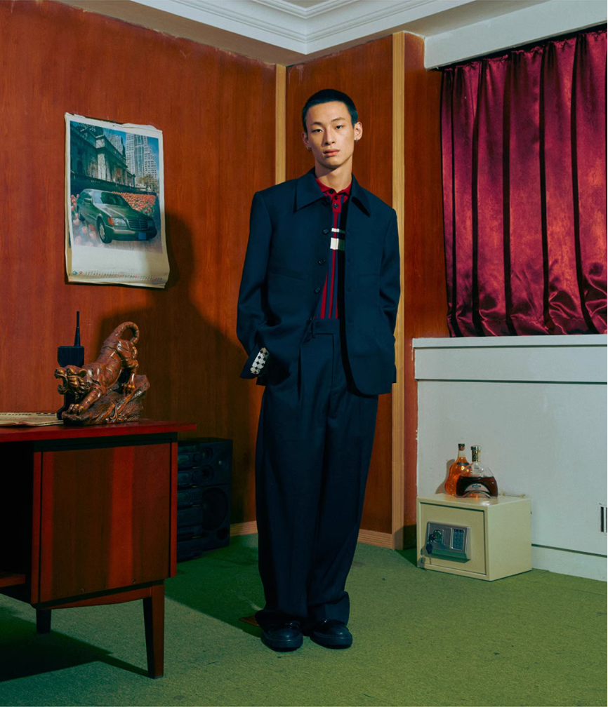 SOD Co. Wool Cubic Cut Suit Jacket