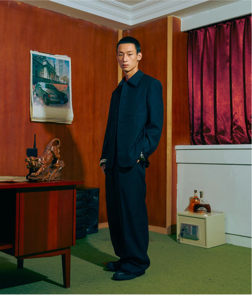 SOD Co. Wool Cubic Cut Suit Jacket