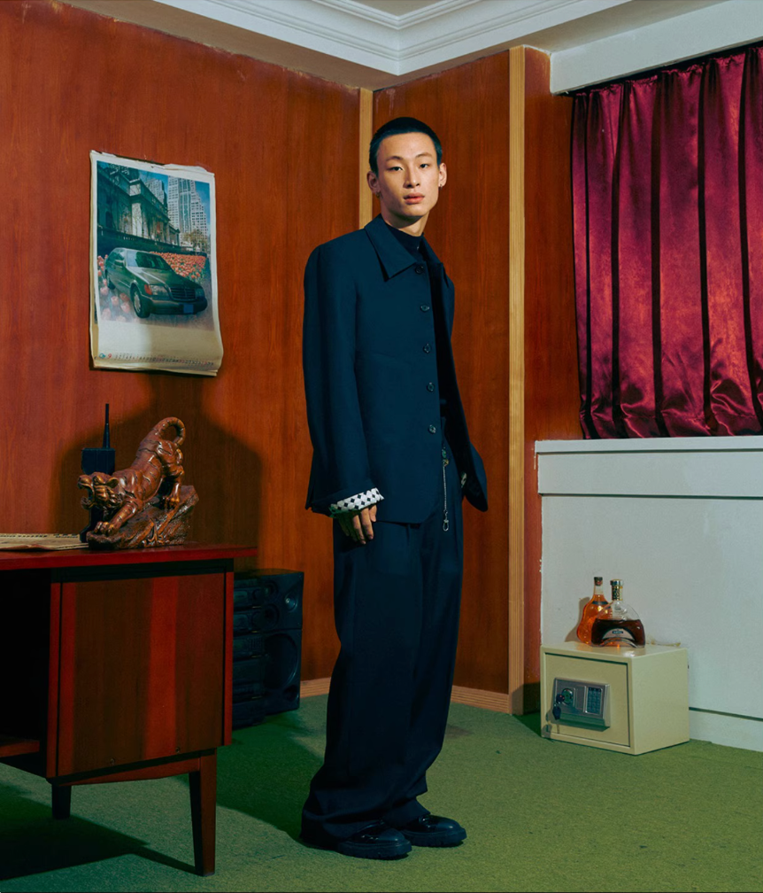 SOD Co. Wool Cubic Cut Suit Jacket