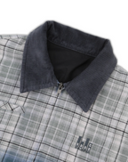 SOD Co. Washed Blue Gradient Plaid Jacket