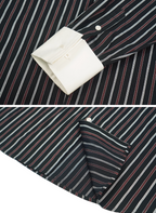 SOD Co. Striped Contrast Color Long Sleeve Shirt