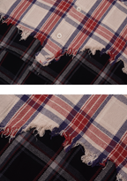 SOD Co. Distressed Layered Plaid Long Sleeve Shirt