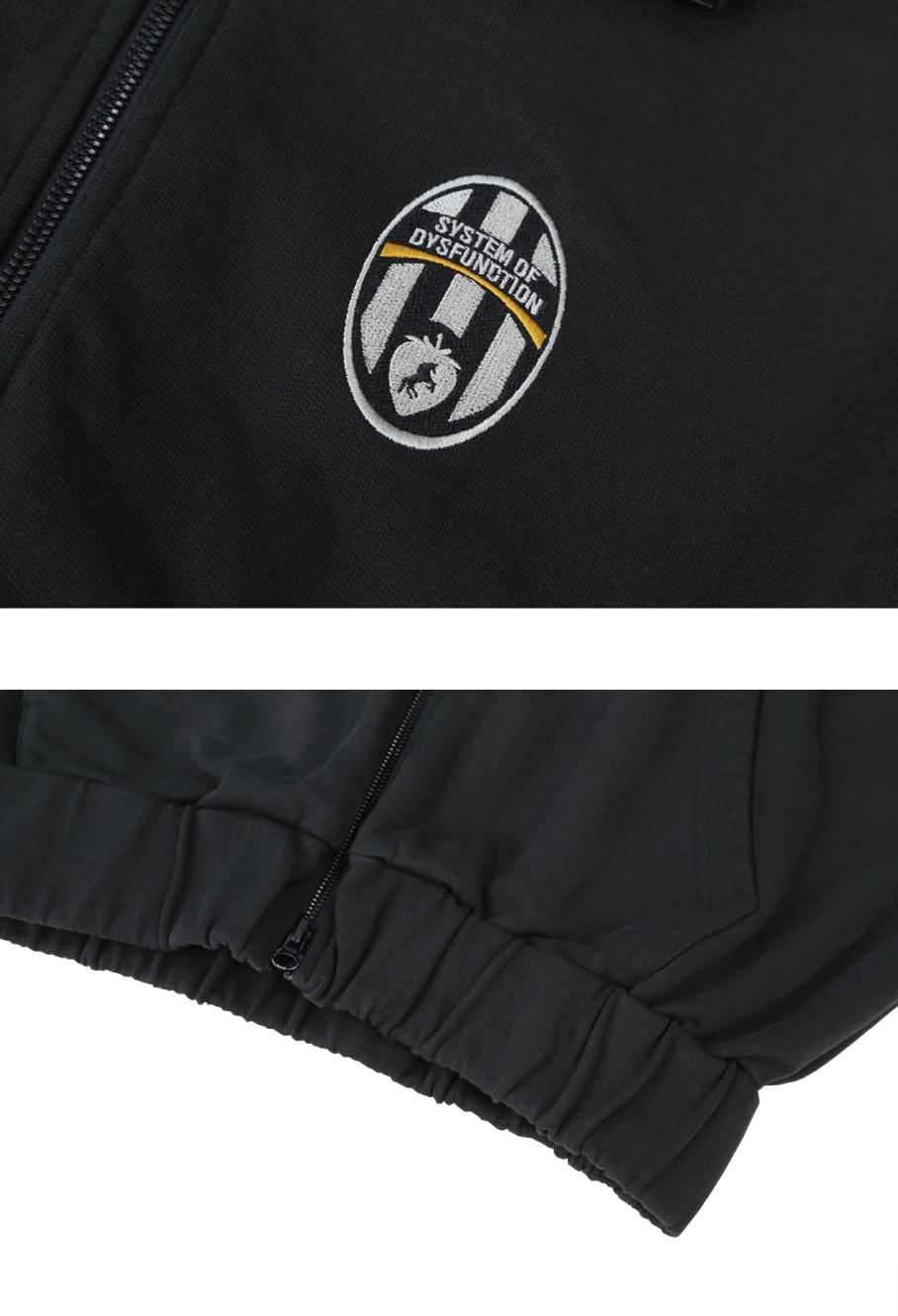 SOD Co. Soccer Layered Zip Up Hoodie