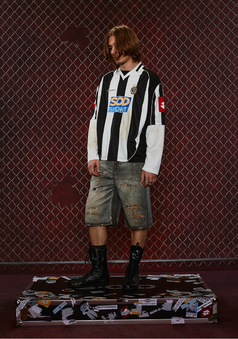 SOD Co. Layered Distressed Vintage Soccer Jersey