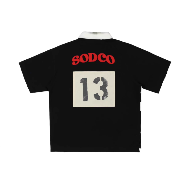SOD Co. Patchwork Distressed Rugby Polo