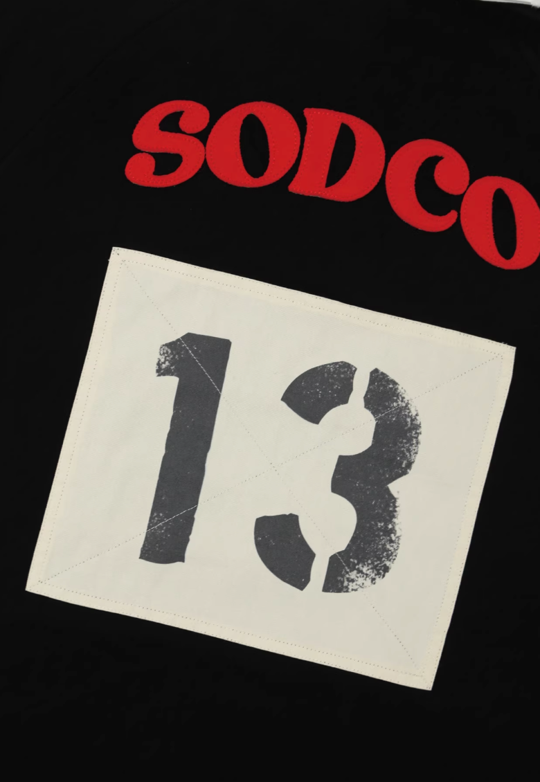 SOD Co. Patchwork Distressed Rugby Polo