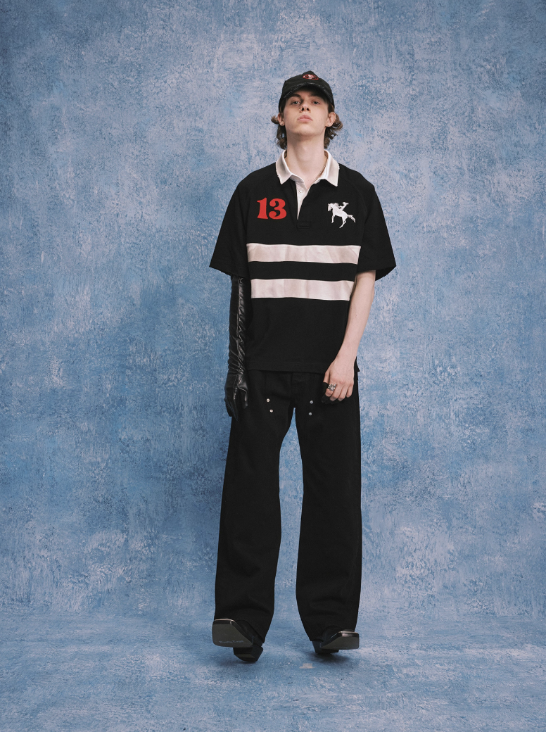 SOD Co. Patchwork Distressed Rugby Polo