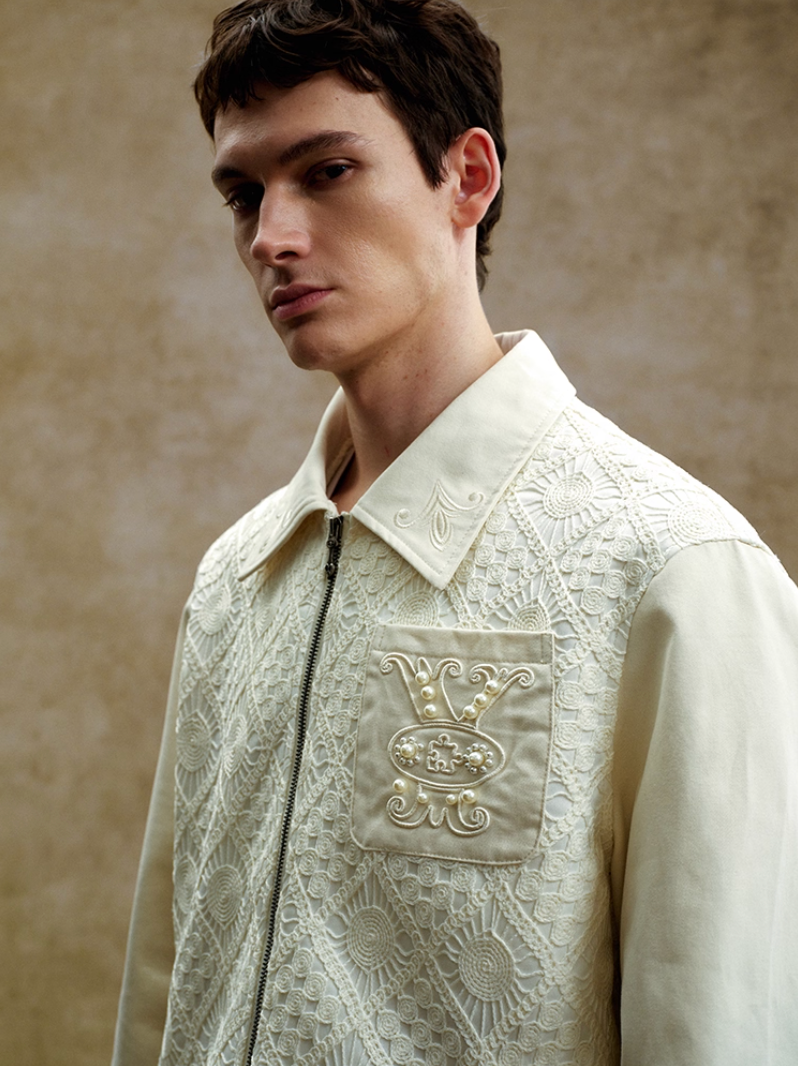 YADcrew Lace Knit Jacket