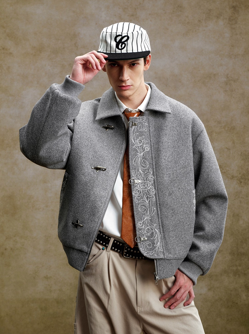 YADcrew Embroidered Quilted Jacket