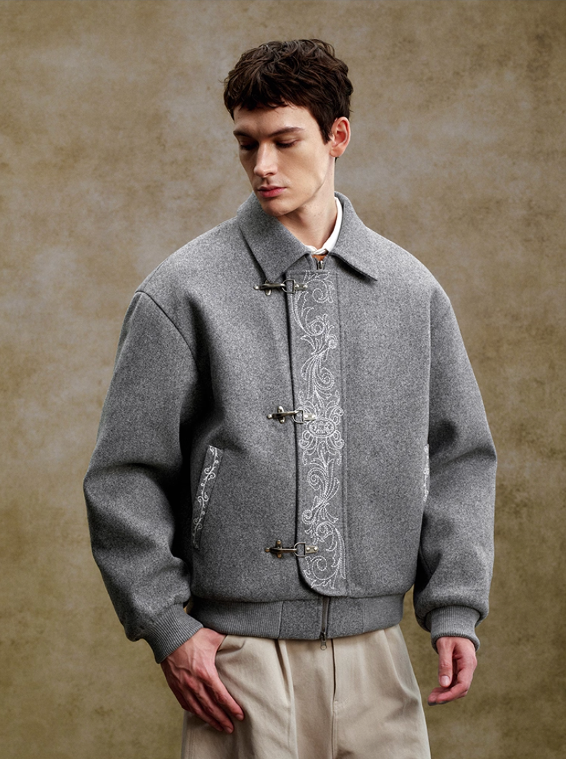 YADcrew Embroidered Quilted Jacket